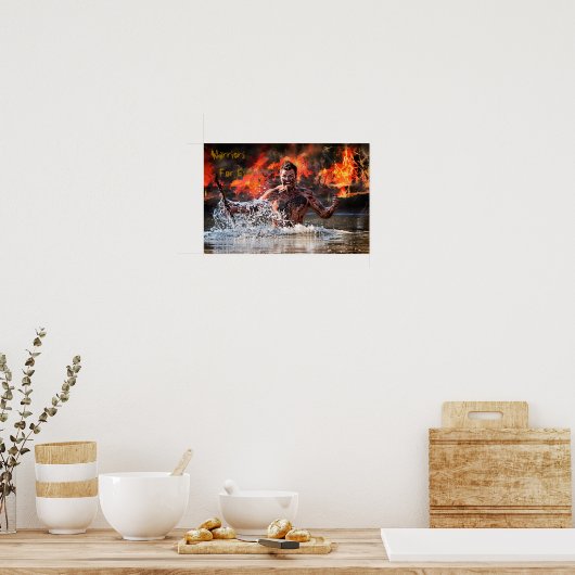 WAARSCHUWING IN WATER POSTER (Keuken)