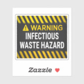 Waarschuwing Infectieus Afval Gevaar Sticker (Vel)