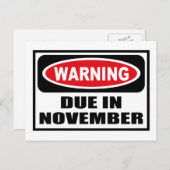 Waarschuwing INGEDIEND IN Briefkaart NOVEMBER (Voorkant / Achterkant)