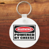 Waarschuwing INGESCHAKELD DOOR KAAS-Sleutelhanger Sleutelhanger (Voorkant)