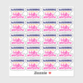 Waarschuwing, inhoud is volledig Geweldige - stick Sticker (Vel)