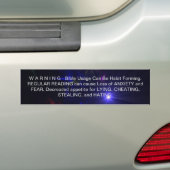 WAARSCHUWING Inspirerend SUPERNOVA Lezing en offer Bumpersticker (Op auto)