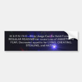 WAARSCHUWING Inspirerend SUPERNOVA Lezing en offer Bumpersticker (Voorkant)