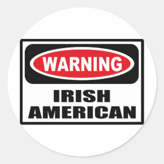 Waarschuwing IRISH AMERICAN Sticker