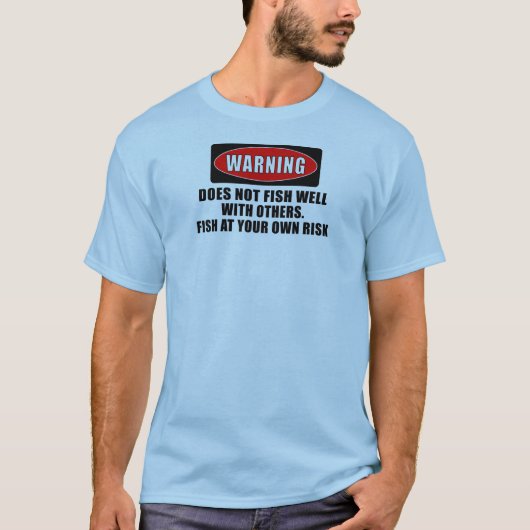 Waarschuwing! Is niet goed met anderen! - grappig T-shirt (Voorkant)