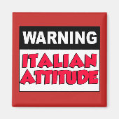 Waarschuwing Italiaanse houding Magneet (Voorkant)