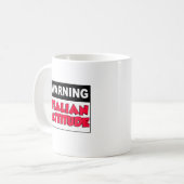 Waarschuwing Italiaanse Mok van hoogte (Voorkant links)