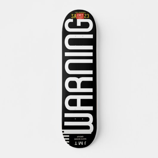 WAARSCHUWING JMT JAMAICA 7 3/4" Skateboard Deck (Voorkant)