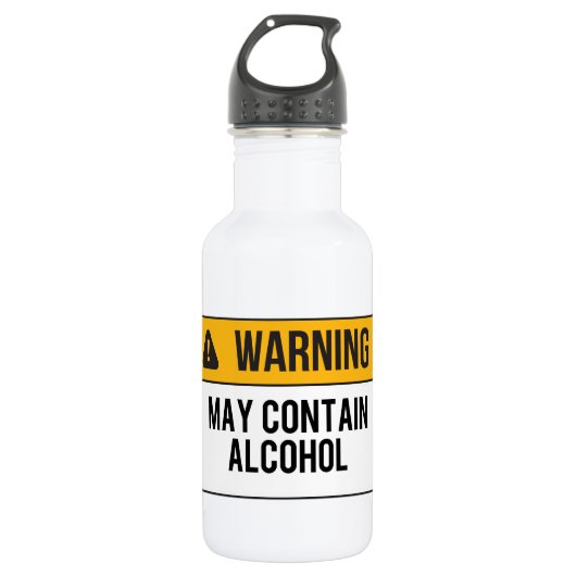 Waarschuwing - Kan alcohol bevatten Waterfles (Voorkant)