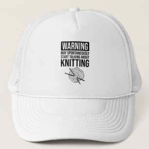 Waarschuwing - Kan beginnen met praten over breien Trucker Pet