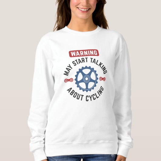 Waarschuwing kan beginnen met praten over fietsen trui (Voorkant)