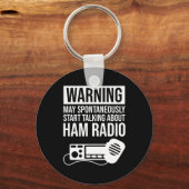 Waarschuwing - kan beginnen met praten over Ham Ra Sleutelhanger (Voorkant)