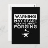 Waarschuwing! Kan beginnen met praten over het sme Briefkaart (Voorkant / Achterkant)