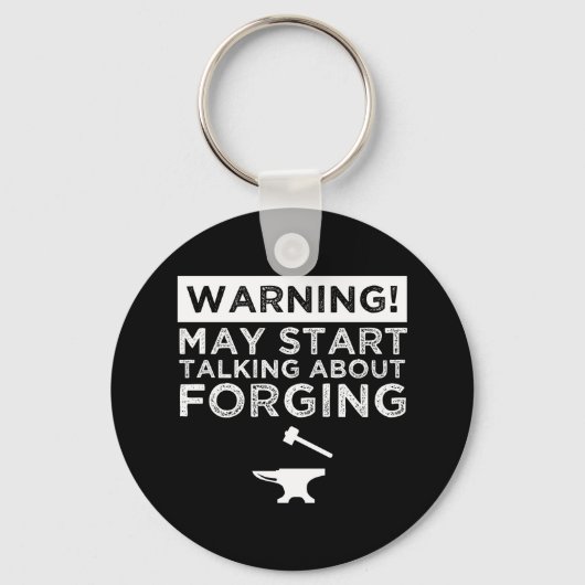 Waarschuwing! Kan beginnen met praten over het sme Sleutelhanger (Voorkant)