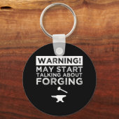 Waarschuwing! Kan beginnen met praten over het sme Sleutelhanger (Voorkant)