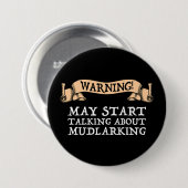 Waarschuwing! Kan beginnen met praten over mudlari Ronde Button 7,6 Cm (Voorkant /achterkant)