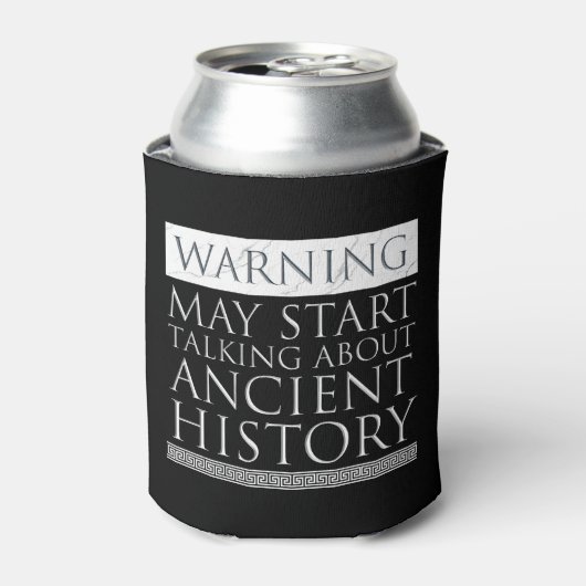 Waarschuwing - Kan beginnen met praten over oude g Blikjeskoeler (Blikje Voorkant)