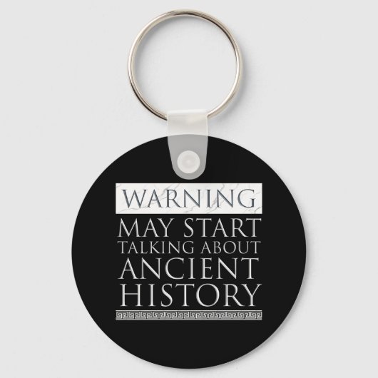 Waarschuwing - Kan beginnen met praten over oude g Sleutelhanger (Voorkant)