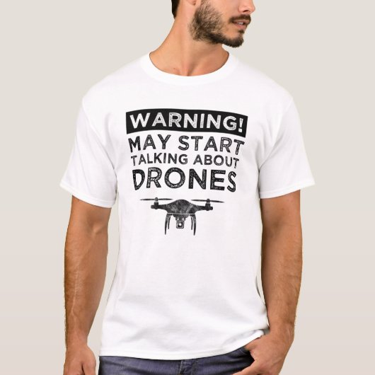 Waarschuwing! Kan beginnen met praten over rondes T-shirt (Voorkant)