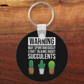 Waarschuwing - Kan beginnen met praten over succes Sleutelhanger (Voorkant)