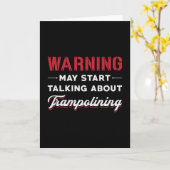 Waarschuwing kan beginnen met praten over trampoli kaart (Gele Bloem)