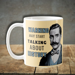 Waarschuwing kan beginnen over geschiedenis, histo koffiemok