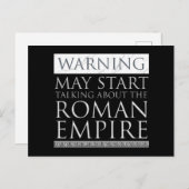 Waarschuwing - kan beginnen te praten over het Rom Briefkaart (Voorkant / Achterkant)