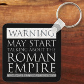 Waarschuwing - kan beginnen te praten over het Rom Sleutelhanger (Achterkant)