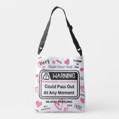 Waarschuwing! Kan flauwvallen Crossbody Tas (Achterkant)