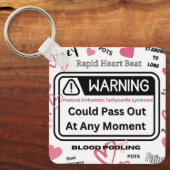 Waarschuwing! Kan flauwvallen Sleutelhanger (Voorkant)