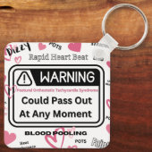 Waarschuwing! Kan flauwvallen Sleutelhanger (Achterkant)