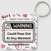 Waarschuwing! Kan flauwvallen Sleutelhanger (Achterkant)