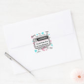Waarschuwing! Kan flauwvallen Vierkante Sticker (Envelop)
