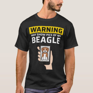 Waarschuwing Kan Foto's Van Mijn Beagle-vriend Lat T-shirt