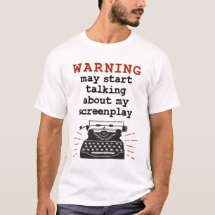 Waarschuwing kan gaan praten over scenario t-shirt