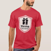 Waarschuwing kan Kerstmis voor Halloween bespreken T-shirt (Voorkant)