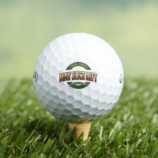 Waarschuwing: Kan naar Links Snijden” Golfbal - Ca Golfballen (Insitu Shirt)