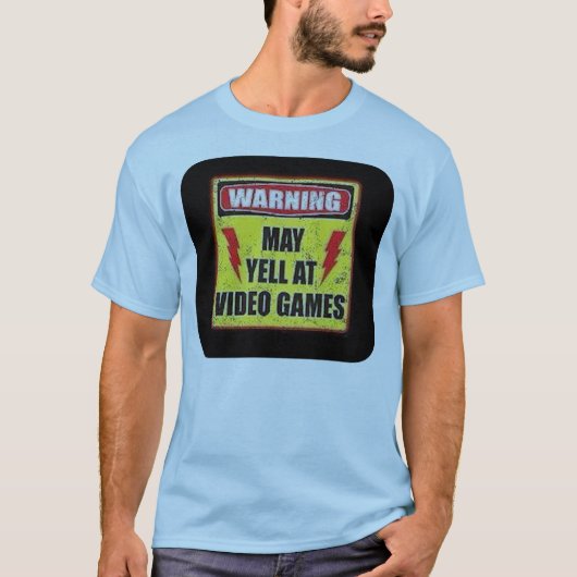 Waarschuwing kan opduiken bij videogames t-shirt (Voorkant)