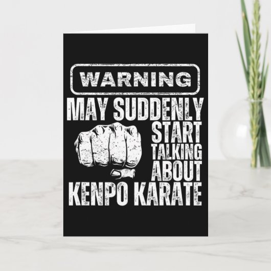 Waarschuwing Kan Plotseling Beginnen Over Kenpo Ka Kaart (Voorkant)