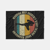 Waarschuwing Kan Plotseling Beginnen Over Kickboxe Fleece Deken (Voorkant (Horizontaal))
