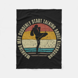 Waarschuwing Kan Plotseling Beginnen Over Kickboxe Fleece Deken