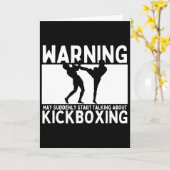 Waarschuwing Kan Plotseling Beginnen Over Kickboxe Kaart (Gele Bloem)
