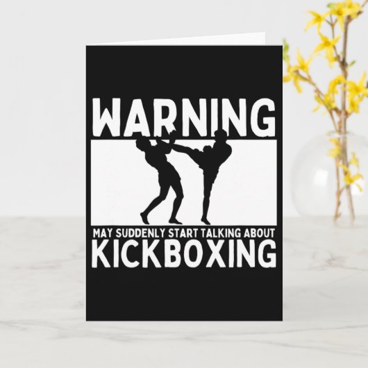 Waarschuwing Kan Plotseling Beginnen Over Kickboxe Kaart (Gele Bloem)