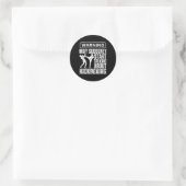 Waarschuwing Kan Plotseling Beginnen Over Kickboxe Ronde Sticker (Tas)
