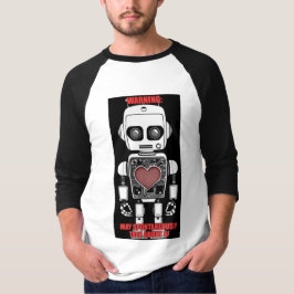 Waarschuwing: Kan Praten Over AI Heren 3/4 mouw Ra T-shirt