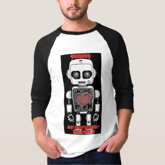 Waarschuwing: Kan Praten Over AI Heren 3/4 mouw Ra T-shirt