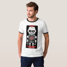 Waarschuwing: Kan Praten Over AI Heren Ringer T-Sh T-shirt