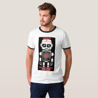 Waarschuwing: Kan Praten Over AI Heren Ringer T-Sh T-shirt