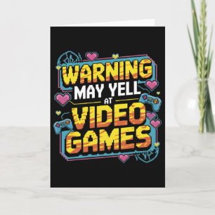 Waarschuwing Kan Schreeuwen Tegen Videogames Funny Kaart