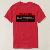 Waarschuwing Kan spontaan beginnen praten over Bow T-shirt (Design voorkant)